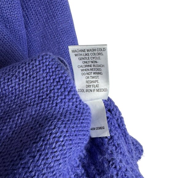 Croft & Barrow Women's 1X Purple Cardigan Knit‎ Sweater Single Button Closure - Picture 7 of 7